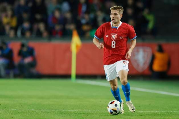 Michal Sadilek (CZE) in action during the friendly soccer match Czechia vs Armenia in Prague, Czech Republic, March 26, 2024. (CTKxPhoto PavelxLebeda) CTKPhotoF202403280005501  CTKPhotoF202403280005501