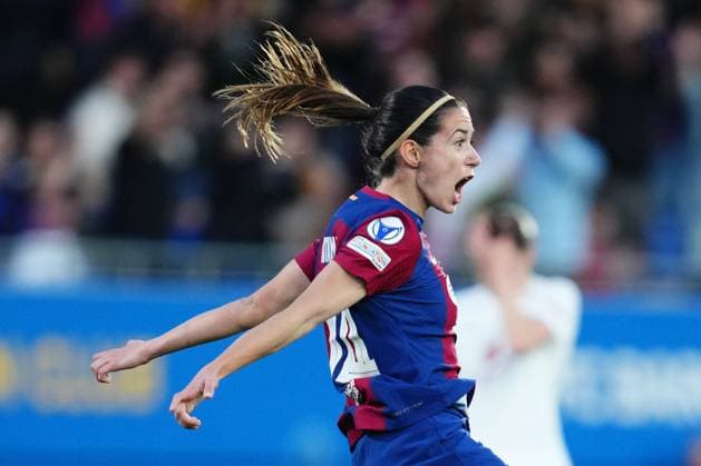 ESP: FC Barcelona, Barca v SK Brann Kvinner. UEFA Champions League match. Quarter Finals Aitana Bonmati of FC Barcelona celebrates after scoring the 1-0during the UEFA Women™s Champions League match, Quarter Finals, second leg, between FC Barcelona and SK Brann Kvinner played at Johan Cruyff Stadium on March 28, 2024 in Barcelona Spain. kpng Copyright: xBaguxBlancox xPRESSINPHOTOx PS_240328005