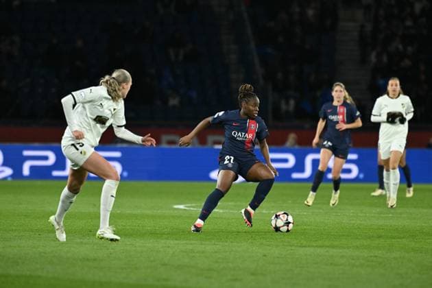 Fußball, CL Frauen, Paris St. Germain - BK Häcken during the UEFA Women s Champions League match between PSG and BK Hacken FF at Parc des Princes on March 28, 2024 in Paris, France. ( Photo by federico pestellini panoramic ) - FOOTBALL : PSG vs Hacken - Ligue des Champions Feminine - 28 03 2024 FedericoPestellini Panoramic 