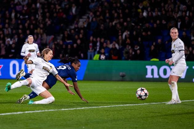 Paris, France Marie-Antoinette Katoto (9 PSG) scores during the UEFA Womens Champions League game between Paris Saint-Germain and BK Hacken at Parc des Princes in Paris, France. (Pauline FIGUET SPP) Copyright: xPaulinexFIGUETx xSPPx spp-en-PaFiSp-PF_PSGvBKH635