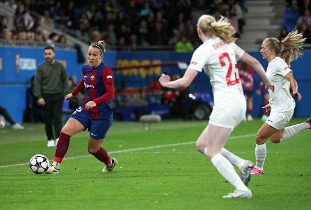 FC Barcelona, Barca v SK Brann - UEFA Women s Champions League 2023 24 Quarter Final Leg Two Lucy Bronze is playing in the match between FC Barcelona and SK Brann, corresponding to the second leg of the Quarter-Final of the Women s UEFA Champions League, at the Johan Cruyff Stadium in Barcelona, Spain, on March 28, 2024. Barcelona Spain  Copyright: xUrbanandsportx originalFilename:urbanandsport-fcbarcel240328_npiZO.jpg
