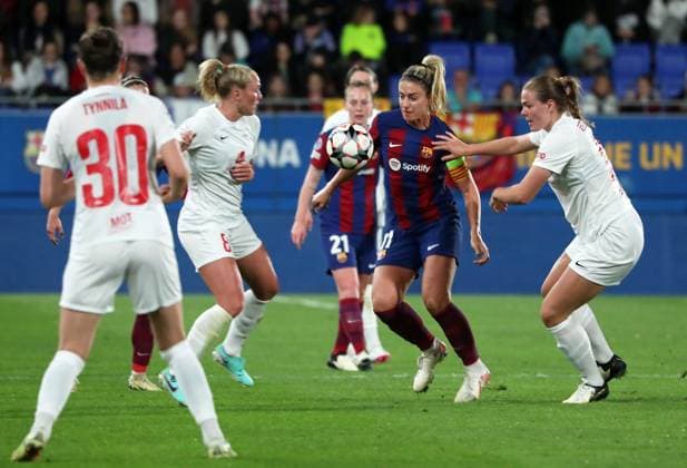 FC Barcelona, Barca v SK Brann - UEFA Women s Champions League 2023 24 Quarter Final Leg Two Alexia Putellas and Ingrid Ostervold Stenevik are playing in the match between FC Barcelona and SK Brann, which corresponds to the second leg of the Quarter-Final of the Women s UEFA Champions League, at the Johan Cruyff Stadium in Barcelona, Spain, on March 28, 2024. Barcelona Spain  Copyright: xUrbanandsportx originalFilename:urbanandsport-fcbarcel240328_npRnR.jpg