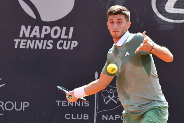 VenerdÃ¬ 29 Marzo 2024 Quarti di finale Napoli Tennis Cup 2024 Nella foto: Luca Nardi Copyright: xAndreaxRositox DSC_6746