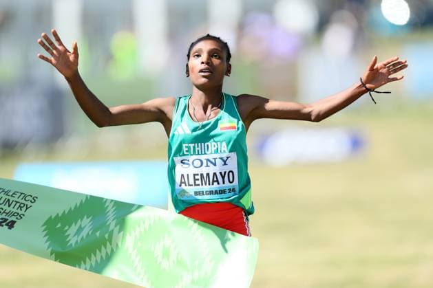 Bilder des Jahres 2024, Sport 03 März Sport Themen der Woche KW13 Sport Bilder des Tages WORLD CROSS COUNTRY CHAMPIONSHIP MARTA ALEMAYO, U20 RACE WOMAN World Championship, WM, Weltmeisterschaft in cross-country, park Usce Belgrade 30.03.2024. Cross Country, World Cross Country Championship, Belgrade, Athletics, Cross Belgrade Park Usce Serbia Copyright: xMarkoxMetlas xMNxPressx