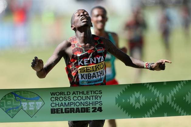 Sport Themen der Woche KW13 Sport Bilder des Tages WORLD CROSS COUNTRY CHAMPIONSHIP SAMUEL KIBATHI, U20 MAN RACE World Championship, WM, Weltmeisterschaft in cross-country, park Usce Belgrade 30.03.2024. Cross Country, World Cross Country Championship, Belgrade, Athletics, Cross Belgrade Park Usce Serbia Copyright: xMarkoxMetlas xMNxPressx