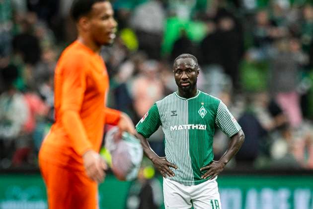 GER, 1.FBL, SV Werder Bremen vs VfL Wolfsburg 30.03.2024, wohninvest WESERSTADION, GER, 1.FBL, SV Werder Bremen vs VfL Wolfsburg im Bild Enttäuschung Naby Keita (Werder Bremen 18) nach dem Spiel,