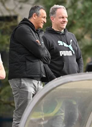 30.03.2024 - Fussball - Saison 2023 2024 - Regionalliga Bayern - 27. Spieltag: 1. FC Nürnberg FCN II ( Club ) - SpVgg Greuther Fürth II (Kleeblatt) - - xwoxzix - Alexander Zorniger ( Trainer SpVgg Greuther Fürth ) Rachid Azzouzi (Sportdirektor Geschäftsführer SpVgg Greuther Fürth ) happy *** 30 03 2024 Soccer Season 2023 2024 Regionalliga Bayern 27 Matchday 1 FC Nürnberg FCN II Club SpVgg Greuther Fürth II Kleeblatt xwoxzix Alexander Zorniger Coach SpVgg Greuther Fürth Rachid Azzouzi Sports Director Managing Director Sport SpVgg Greuther Fürth happy