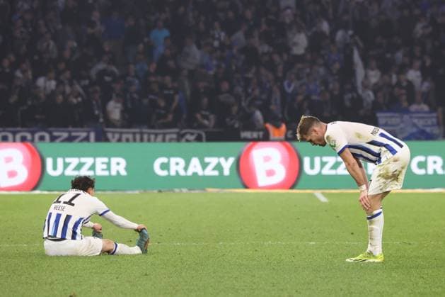 DEU, DFL, 2. FBL, Hertha BSC vs. 1.FC Nuernberg, 30.03.2024, Berliner Olympiastadion, Berlin, DEU, DFL, 2. FBL, Hertha BSC vs. 1.FC Nuernberg, im Bild Fabian Reese (Hertha BSC Berlin 11), Florian Niederlechner (Hertha BSC Berlin 7) DFL - regulations prohibit any use of Photographs as image sequences and or quasi-video Foto: Juergen Engler nordphoto GmbH
