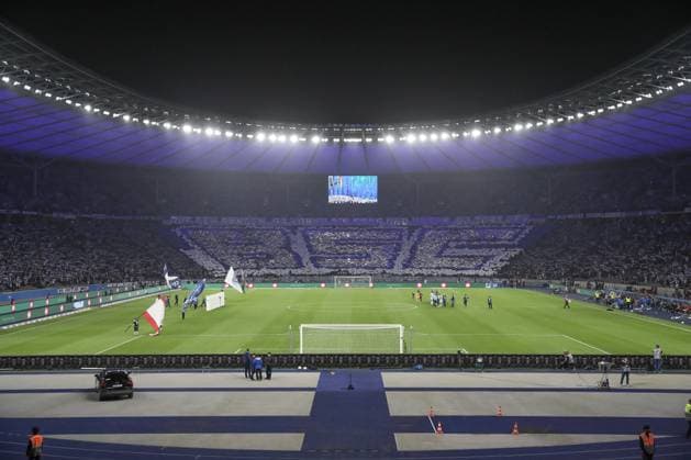 30.03.2024, xtgx, Fussball - 2.Bundesliga, Hertha BSC Berlin - 1.FC Nuernberg emspor, v.l. Symbolfoto, Symbolbild Fans Hertha BSC, Choreo (DFL DFB REGULATIONS PROHIBIT ANY USE OF PHOTOGRAPHS as IMAGE SEQUENCES and or QUASI-VIDEO) Berlin