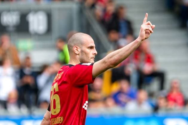 Aleksandar Vukotic (SV Wehen Wiesbaden, 26) Gestik, Mimik, Emotionen, GER, SV Wehen Wiesbaden vs. VfL Osnabrueck, Fussball, 2. Bundesliga, 27. Spieltag, Spielzeit 2023 2024, 31.03.2024 DFL REGULATIONS PROHIBIT ANY USE OF PHOTOGRAPHS AS IMAGE SEQUENCES AND OR QUASI-VIDEO GER, SV Wehen Wiesbaden vs. VfL Osnabrueck, Fussball, 2. Bundesliga, 27. Spieltag, Spielzeit 2023 2024, 31.03.2024 Wiesbaden
