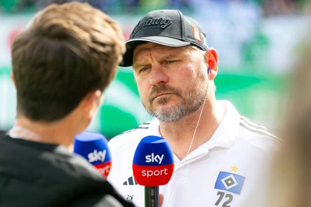 Fußball I Herren I Saison 2023-2024 I 2. Bundesliga I 27. Spieltag I SpVgg Greuther Fürth - Hamburger SV I 31.03.2024 Steffen Baumgart (Trainer, Hamburger SV) im Interview bei Sky Fürth Sportpark Ronhof Bayern Deutschland