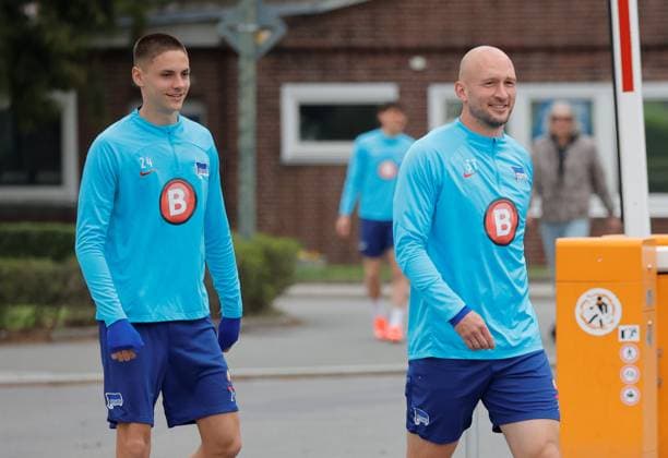 Deutschland, Berlin, Sportpark, GER, 2.FBL, Hertha BSC, Saison 2023 24, Training, Foto:Bence Dardai, Toni Leistner