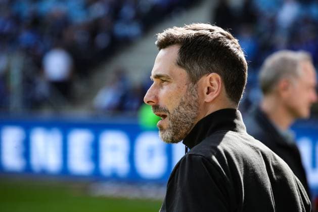 Trainer Stefan Leitl (Hannover 96) - 2. Fußball Bundesliga Saison 2023-2024 1. FC Magdeburg vs. Hannover 96 in der MDCC Arena in Magdeburg - Fußball,Mann,Männer,Deutschland,31.03.2024