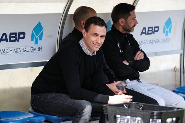 Sportdirektor Marcus Mann (Hannover 96) mit Trainer Stefan Leitl (Hannover 96) - 2. Fußball Bundesliga Saison 2023-2024 1. FC Magdeburg vs. Hannover 96 in der MDCC Arena in Magdeburg - Fußball,Mann,Männer,Deutschland,31.03.2024