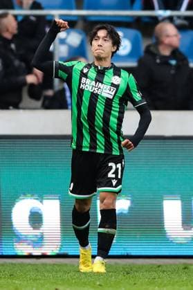 Torjubel - Torschütze Sei Muroya (Hannover 96,21) trifft zum 0-2 - 2. Fußball Bundesliga Saison 2023-2024 1. FC Magdeburg vs. Hannover 96 in der MDCC Arena in Magdeburg - Freisteller, Aktion,Fußball,Mann,Männer,Deutschland,31.03.2024