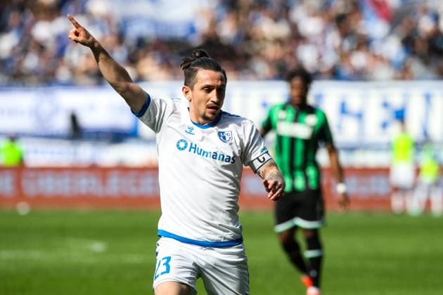 Baris Atik (1. FC Magdeburg,23) - 2. Fußball Bundesliga Saison 2023-2024 1. FC Magdeburg vs. Hannover 96 in der MDCC Arena in Magdeburg - Aktion,Fußball,Mann,Männer,Deutschland,31.03.2024
