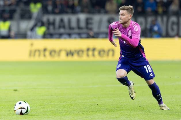 Deutschland - Niederlande, Testspiel Maximilian Mittelstädt (Deutschland, 18). Fußball-Länderspiel zwischen Deutschland und der Niederlande am 26. März 2024 im Deutsche Bank Park in Frankfurt am Main., Frankfurt am Main Hessen Deutschland Deutsche Bank Park