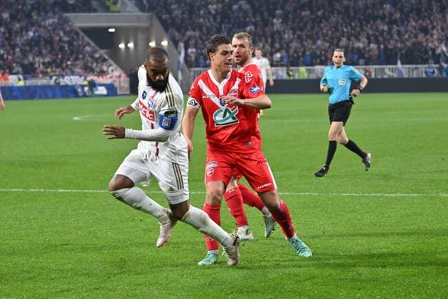 (lyon) vs (valenciennes) FOOTBALL: Olympique Lyonnais vs Valenciennes Football Club - 1 2 Coupe de France - 02 04 2024 FredericChambert Panoramic 