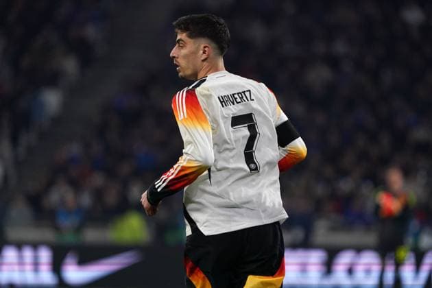 Fussball, Freundschaftsspiel, Länderspiel, Testspiel, Frankreich-Deutschland, 23.03.2024, Groupama Stadium Lyon Kai Havertz Deutschland, Aktion, Einzelbild