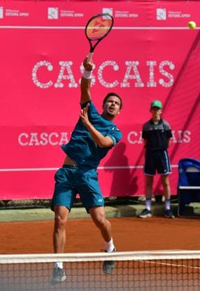 Daniel Altmeier (Deutschland) unterliegt bei den Estoril Open in Runde 1. Estoril Open, Portugal, 3. April 2024 - Der Deutsche Daniel Altmeier unterliegt bei den Estoril Open in Portugal dem Spanier Pedro Martinez in der ersten Runde. Estoril Estoril Tennis Club Lisbon Portugal