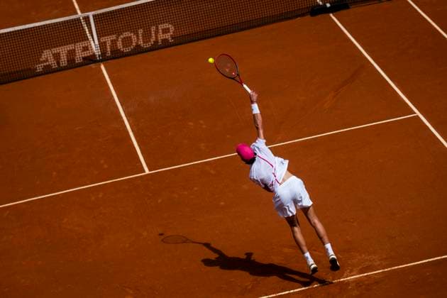 Jan Choinski Vs Joao Fonseca - Millennium Estoril Open 2024 Jan Choinski from Great Britain is competing against Joao Fonseca from Brazil during the Millennium Estoril Open ATP, Tennis Herren 250 tennis tournament at the Estoril Tennis Club in Estoril, Portugal, on April 3, 2024. Lisbon Portugal  Copyright: xNunoxCruzx originalFilename:cruz-janchoin240403_npEbc.jpg