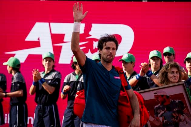 Homage To Tennis Player Joao Sousa At Millennium Estoril Open 2024 Joao Sousa is saying goodbye to the tennis courts and is being honored by the Millennium Estoril Open organization, with his family present, at the Estoril Tennis Club in Estoril, Portugal, on April 3, 2024. Lisbon Portugal  Copyright: xNunoxCruzx originalFilename:cruz-homageto240403_nphRB.jpg