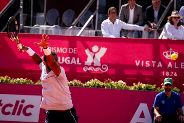 Arthur Fils v Joao Sousa - Millennium Estoril Open 2024 Arthur Fils is competing against Joao Sousa from Portugal during the Millennium Estoril Open ATP, Tennis Herren 250 tennis tournament at the Estoril Tennis Club in Estoril, Portugal, on April 3, 2024. Lisbon Portugal  Copyright: xNunoxCruzx originalFilename:cruz-arthurfi240403_nppwE.jpg