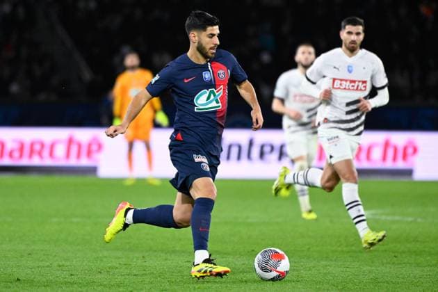Asensio Marco ( 11 - PSG ) during the French Cup match between Paris Saint Germain and Stade Rennais at Parc des Princes on April 03, 2024 in Paris, France. ( Photo by federico pestellini panoramic ) - FOOTBALL : PSG vs Rennes - Coupe de France - 03 04 2024 FedericoPestellini Panoramic 
