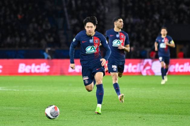 Lee Kang In ( 19 - PSG ) during the French Cup match between Paris Saint Germain and Stade Rennais at Parc des Princes on April 03, 2024 in Paris, France. ( Photo by federico pestellini panoramic ) - FOOTBALL : PSG vs Rennes - Coupe de France - 03 04 2024 FedericoPestellini Panoramic 