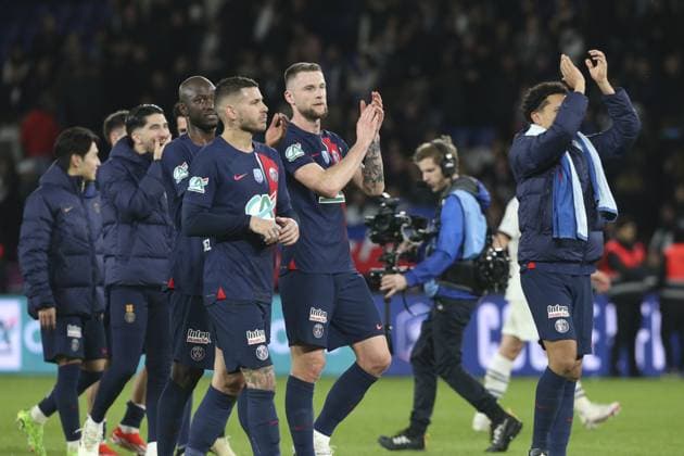 Joie PSG FOOTBALL : Paris Saint Germain Vs Rennes - Coupe de France - Demi Finale - 03 04 2024 MichaelBaucher Panoramic 