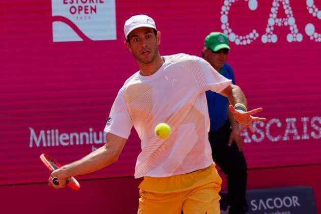 Estoril, Portugal, April 04 2024: Nuno Borges (Portugal) in action during the Millennium Estoril Open match between Nuno Borges (Portugal) and Lorenzo Musetti (Italy) at Clube de Tenis do Estoril in Estoril, Portugal. (Pedro Porru SPP) Copyright: xPedroxPorrux xSPPx spp-en-PePoSp-4F8A0062