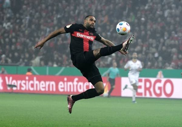 Jonathan Tah (Bayer 04 Leverkusen) 03.04.2024, DFB Pokal 2023 2024, Halbfinale, Bayer 04 Leverkusen - Fortuna Düsseldorf 4:0 Leverkusen BayArena Nordrhein Westfalen Deutschland