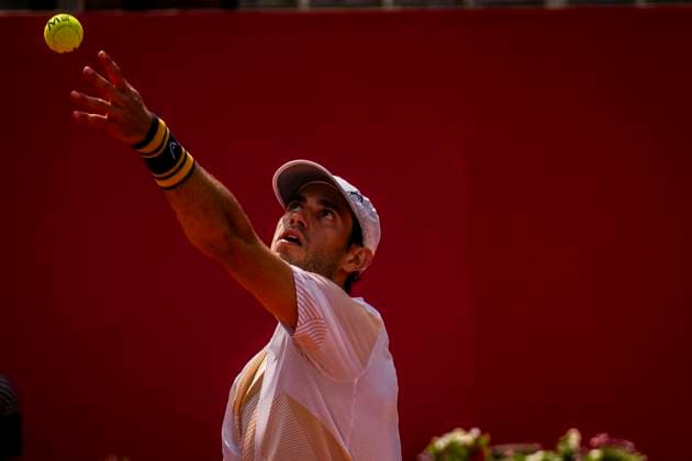 Nuno Borges v Lorenzo Musetti - Estoril Open 2024 Nuno Borges from Portugal is competing against Lorenzo Musetti from Italy during the Millennium Estoril Open ATP, Tennis Herren 250 tennis tournament at the Estoril Tennis Club in Estoril, Portugal, on April 4, 2024. Lisbon Portugal  Copyright: xNunoxCruzx originalFilename:cruz-nunoborg240404_npQxQ.jpg