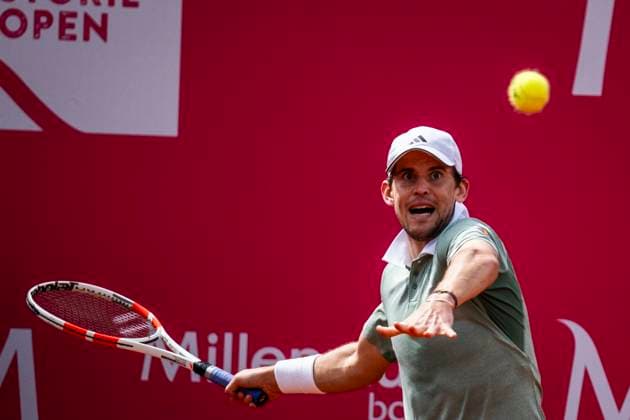 Sport Bilder des Tages Richard Gasquet Vs Dominic Thiem - Millennium Estoril Open 2024 Richard Gasquet from France is competing against Dominic Thiem from Austria during the Millennium Estoril Open ATP, Tennis Herren 250 tennis tournament at the Estoril Tennis Club in Estoril, Portugal, on April 4, 2024. Lisbon Portugal  Copyright: xNunoxCruzx originalFilename:cruz-richardg240404_npElq.jpg