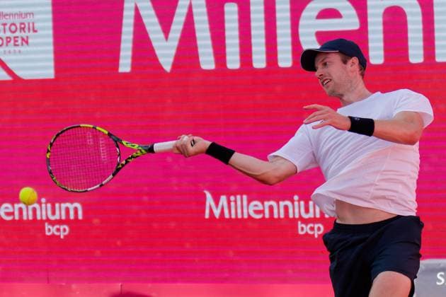 Estoril, Portugal, April 04 2024: Botic van de Zandschulp (Netherlands) in action during the Millennium Estoril Open match between Casper Ruud (Norway) and Botic van de Zandschulp (Netherlands) at Clube de Tenis do Estoril in Estoril, Portugal. (Pedro Porru SPP) Copyright: xPedroxPorrux xSPPx spp-en-PePoSp-4F8A0163
