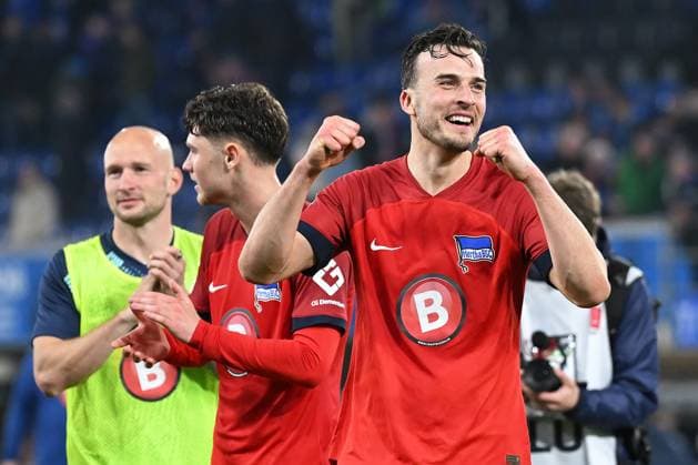 Paderborn, Home Deluxe Arena, 05.04.24, GER, Herren, 2.Bundesliga, Saison 2023-2024, SC Paderborn 07 - Hertha BSC Berlin Bild: Haris TABAKOVIC (Hertha BSC) Only for editorial use! DFL regulations prohibit any use of photographs as image sequences and or quasi-video. NRW Deutschland