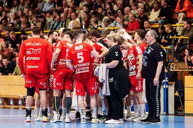 Auszeit HSG Nordhorn-Lingen GER, VfL Luebeck-Schwartau vs. HSG Nordhorn-Lingen, Handball, 2. Bundesliga, Spieltag 27, Saison 2023 2024, 05.04.2024 GER, VfL Luebeck-Schwartau vs. HSG Nordhorn-Lingen, Handball, 2. Bundesliga, Spieltag 27, Saison 2023 2024, 05.04.2024 Luebeck