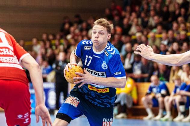 Niko Blaauw (VfL Luebeck-Schwartau, 17) GER, VfL Luebeck-Schwartau vs. HSG Nordhorn-Lingen, Handball, 2. Bundesliga, Spieltag 27, Saison 2023 2024, 05.04.2024 GER, VfL Luebeck-Schwartau vs. HSG Nordhorn-Lingen, Handball, 2. Bundesliga, Spieltag 27, Saison 2023 2024, 05.04.2024 Luebeck