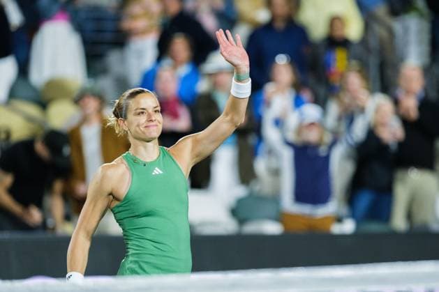Bilder des Jahres 2024, Sport 04 April Sport Themen der Woche KW14 Sport Bilder des Tages April 5, 2024, Charleston, South Carolina, USA: (3) MARIA SAKKARI of Greece celebrates after beating (9) VERONIKA KUDERMETOVA in the quarter finals match of the 2024 WTA, Tennis Damen 500 Credit One Charleston Open Charleston USA - ZUMAv134 20240405_zsp_v134_084 Copyright: xMaxwellxVittoriox