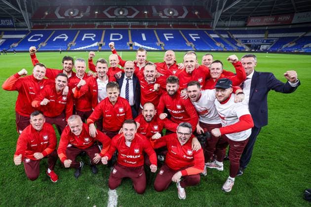 26.03.2024 CARDIFF, CARDIFF CITY STADIUM PILKA NOZNA (FOOTBALL), ELIMINACJE MISTRZOSTW EUROPY UEFA EURO, EM, Europameisterschaft,Fussball 2024 ( UEFA CHAMPIONSHIP QUALIFICATONS - PLAY OFF GAME 2 ) MECZ BARAZOWY 2 FINAL MECZ WALIA - POLSKA ( GAME WALES - POLAND ) NZ POLSKA MICHAL PROBIERZ TRENER HEAD COACH SELEKCJONER REPREZENTACJI POLSKI -SZTAB REPREZENTACJI RADOSC, AWANS FOTO LUKASZ GROCHALA CYFRASPORT NEWSPIX.PL --- Newspix.pl  20240326CSLG5035