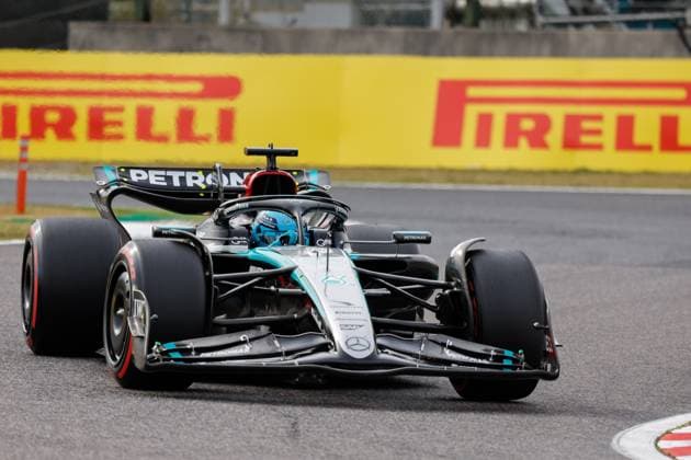 63 RUSSELL George (gbr), Mercedes AMG F1 Team W15, action during the Formula 1 MSC Cruises Japanese Grand Prix 2024, 4th round of the 2024 Formula One World Championship, WM, Weltmeisterschaft from April 5 to 7, 2024 on the Suzuka International Racing Course, in Suzuka, Japan - F1 - JAPANESE GRAND PRIX 2024 DPPI Panoramic  240406_R04_GIAPPONE__LF34943