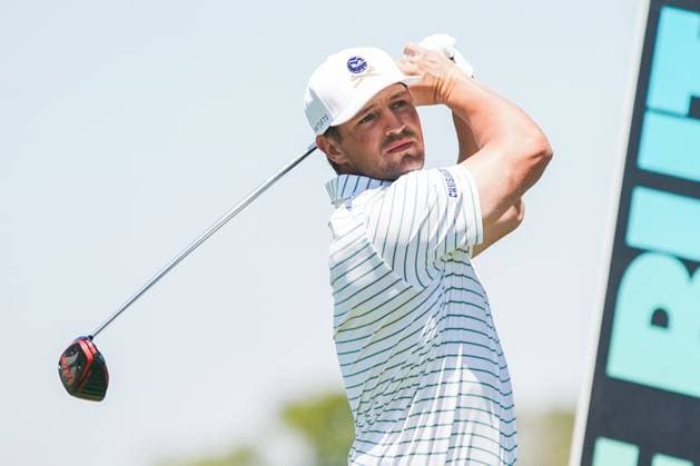 April 6, 2024, Doral, Florida, USA: Bryson DeChambeau of the Crushers tees off the 3rd hole during the second round of LIV Golf Miami at Trump National Doral. Doral USA - ZUMAw109 20240406_fap_w109_004 Copyright: xDebbyxWongx