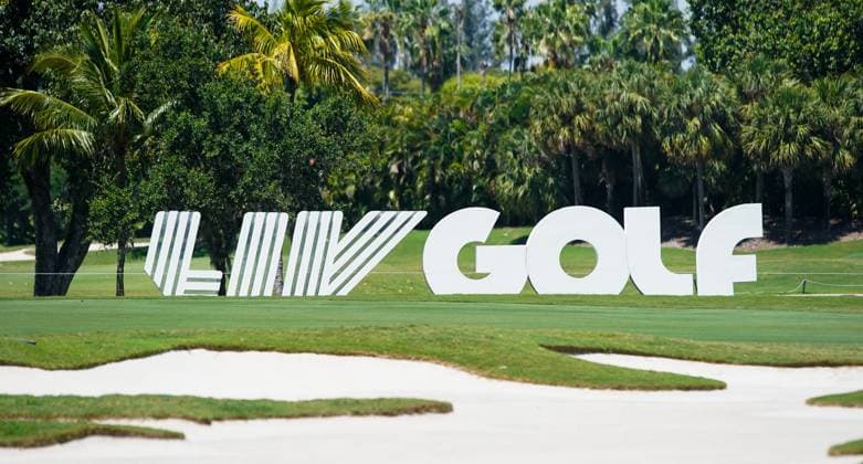 April 6, 2024, Doral, Florida, USA: LIV Golf signage seen on the 16th hole during the second round of LIV Golf Miami at Trump National Doral. Doral USA - ZUMAw109 20240406_fap_w109_006 Copyright: xDebbyxWongx