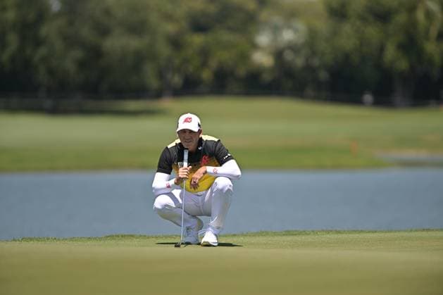DORAL, FL - APRIL 06 Professional Golfer Sergio Garcia in action during LIV Golf Miami on April 6, 2024, at Trump National Doral Miami in Doral, FL. (Photo by Michele Eve Sandberg Icon Sportswire) GOLF: APR 06 LIV Golf League Miami EDITORIAL USE ONLY Icon240406358