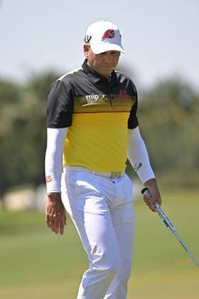 DORAL, FL - APRIL 06 Professional Golfer Sergio Garcia in action during LIV Golf Miami on April 6, 2024, at Trump National Doral Miami in Doral, FL. (Photo by Michele Eve Sandberg Icon Sportswire) GOLF: APR 06 LIV Golf League Miami EDITORIAL USE ONLY Icon240406375