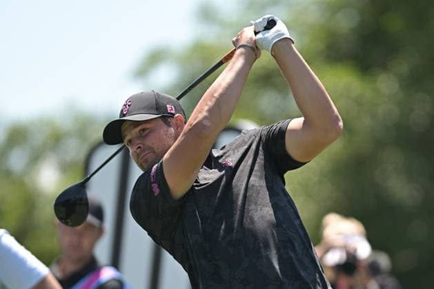 DORAL, FL - APRIL 06 Professional Golfer Peter Uihlein in action during LIV Golf Miami on April 6, 2024, at Trump National Doral Miami in Doral, FL. (Photo by Michele Eve Sandberg Icon Sportswire) GOLF: APR 06 LIV Golf League Miami EDITORIAL USE ONLY Icon24040638301