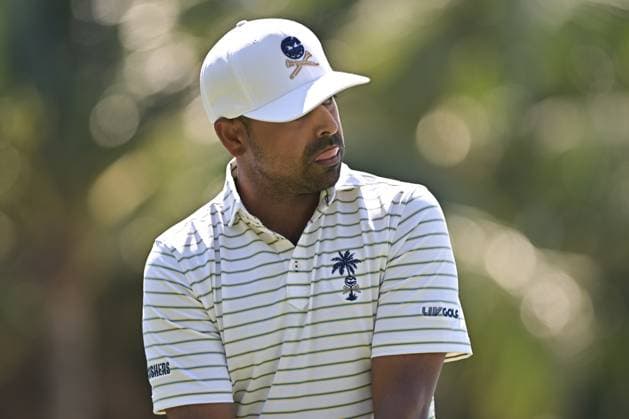 DORAL, FL - APRIL 06 Professional Golfer Anirban Lahiri in action during LIV Golf Miami on April 6, 2024, at Trump National Doral Miami in Doral, FL. (Photo by Michele Eve Sandberg Icon Sportswire) GOLF: APR 06 LIV Golf League Miami EDITORIAL USE ONLY Icon24040640601