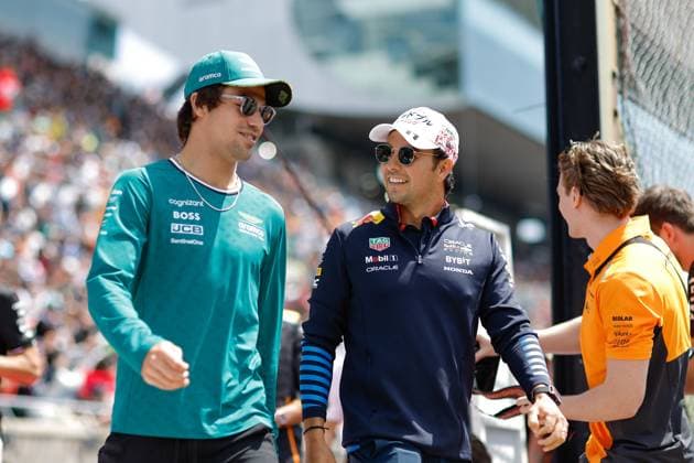 STROLL Lance (can), Aston Martin F1 Team AMR24, portrait, PEREZ Sergio (mex), Red Bull Racing RB20, portrait during the Formula 1 MSC Cruises Japanese Grand Prix 2024, 4th round of the 2024 Formula One World Championship, WM, Weltmeisterschaft from April 5 to 7, 2024 on the Suzuka International Racing Course, in Suzuka, Japan - F1 - JAPANESE GRAND PRIX 2024 DPPI Panoramic  240407_R04_GIAPPONE__LF35440