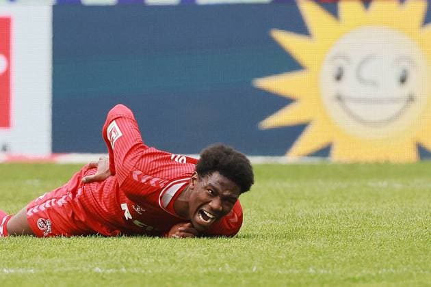 Sport Themen der Woche KW14 1. FC Köln vs. VFL Bochum, 28. Spieltag, Pressekonferenz, 06.04.2024, 15.30 Uhr, Faride Alidou (1. FC Köln), Bild: *** 1 FC Köln vs VFL Bochum, Matchday 28, Press conference, 06 04 2024, 15 30 h, Faride Alidou 1 FC Köln , Bild