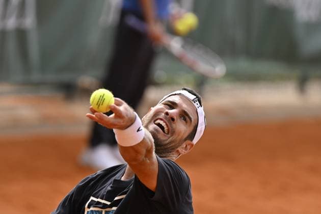 Karen Khachanov (RUS) TENNIS : Rolex Monte Carlo 2024 - Monte Carlo - 07 04 2024 Panoramic Panoramic 